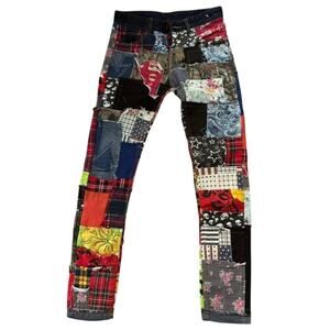 BiePa Jeans 1971 Patchwork Denim Pants Statement Boho Festival Y2K 28